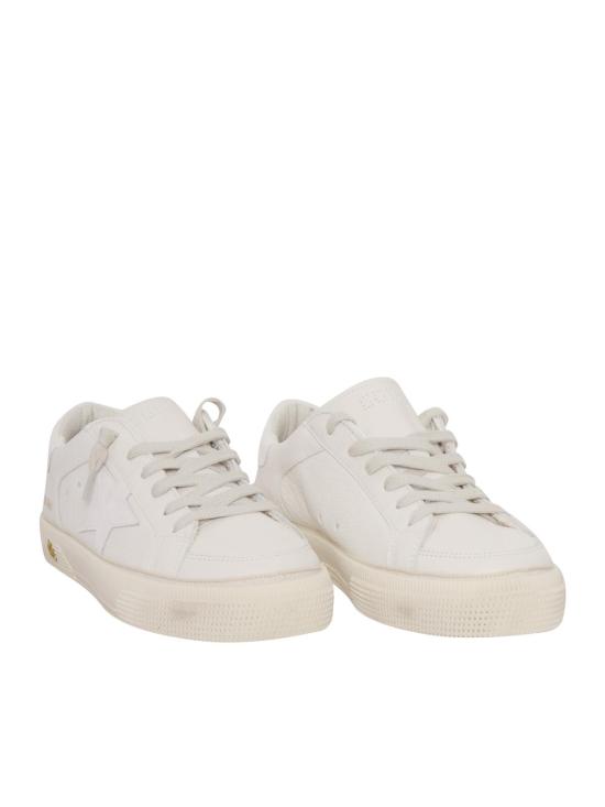  [키즈] 골든구스 스니커즈 골든 구스 메이 나파 가죽 스웨이드 스타 앤 힐 키즈 스니커즈 화이트