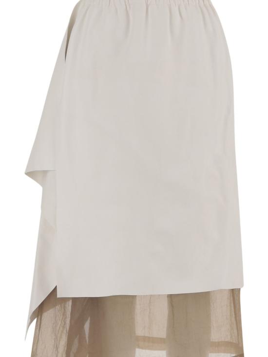 26SS 니콜로 파스콸레티 미디 스커트 S053LEAPSHEAWHITEBEIGE Neutrals - NICCOLÒ PASQUALETTI