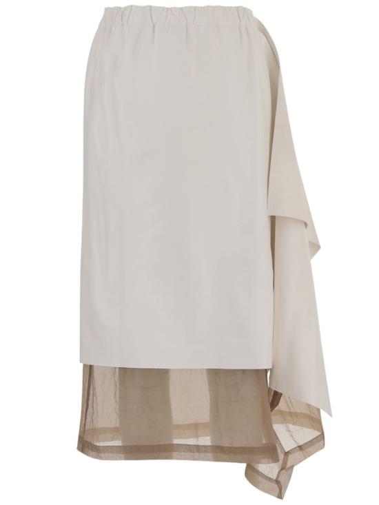 26SS 니콜로 파스콸레티 미디 스커트 S053LEAPSHEAWHITEBEIGE Neutrals - NICCOLÒ PASQUALETTI