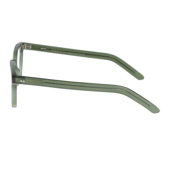  카돌 안경 클래식 반투명 녹색 사각 프레임 안경 (금속 리벳 장식) - KADOR