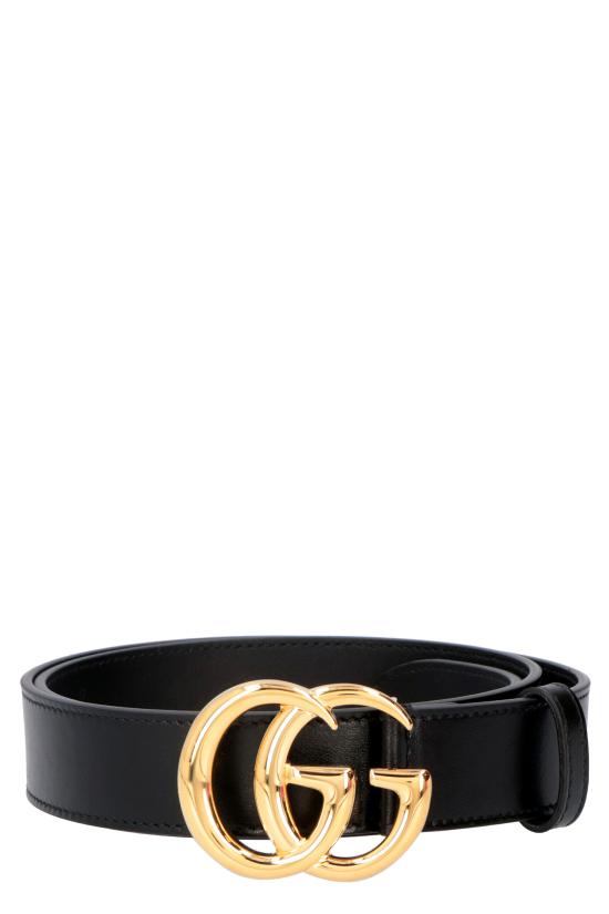 26SS 구찌 GG 마몽 씬 가죽 벨트 4145160YA0G 1000 black