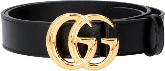 26SS 구찌 GG 마몽 씬 가죽 벨트 4145160YA0G 1000 black - GUCCI