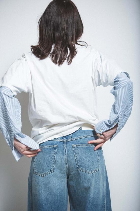  Preservation REWORKED 긴팔 티셔츠 레이어드 소매 포켓 티셔츠 리워크 - OTHER BRANDS