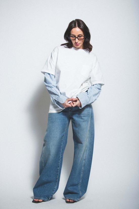  Preservation REWORKED 긴팔 티셔츠 레이어드 소매 포켓 티셔츠 리워크 - OTHER BRANDS