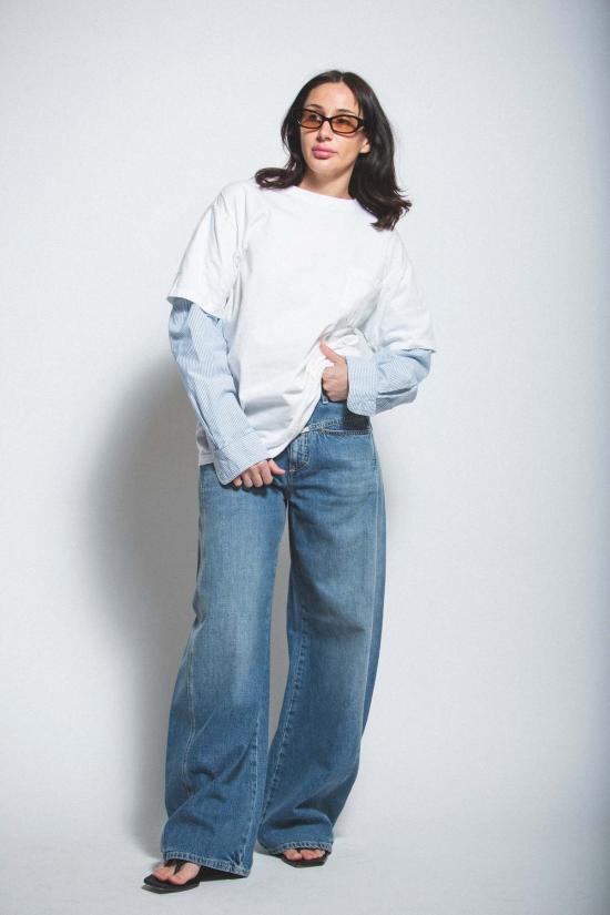  Preservation REWORKED 긴팔 티셔츠 레이어드 소매 포켓 티셔츠 리워크 - OTHER BRANDS