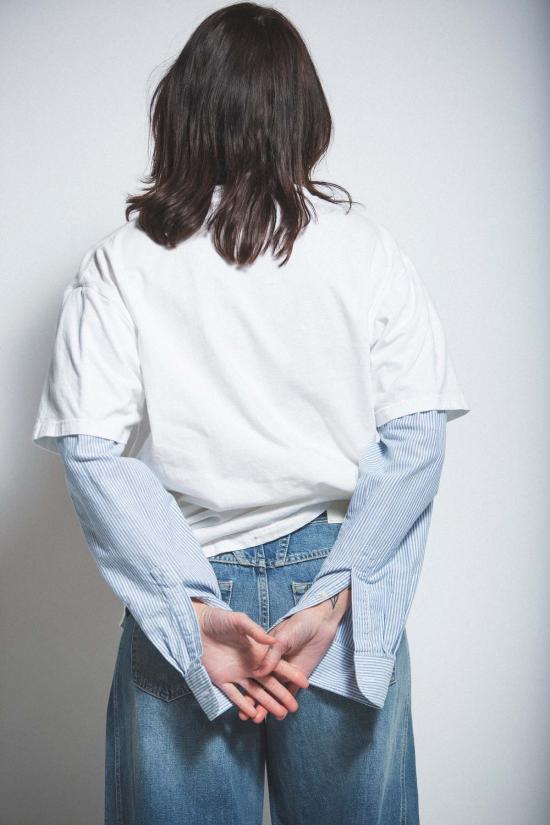  Preservation REWORKED 긴팔 티셔츠 레이어드 소매 포켓 티셔츠 리워크 - OTHER BRANDS