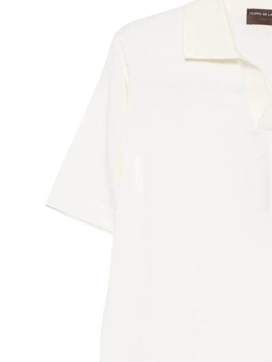 26SS 필리포 드 로렌티스 폴로 티셔츠 PL0MLSK CR14R 020 MILK - FILIPPO DE LAURENTIIS