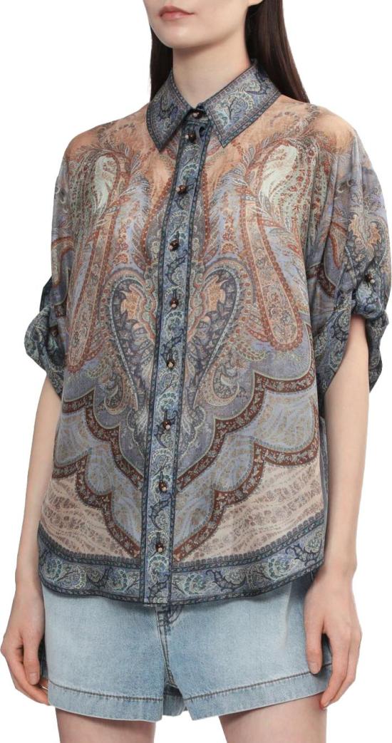 26SS 짐머만 블라우스 8624TRS262TAPESTRYBLUE - ZIMMERMANN