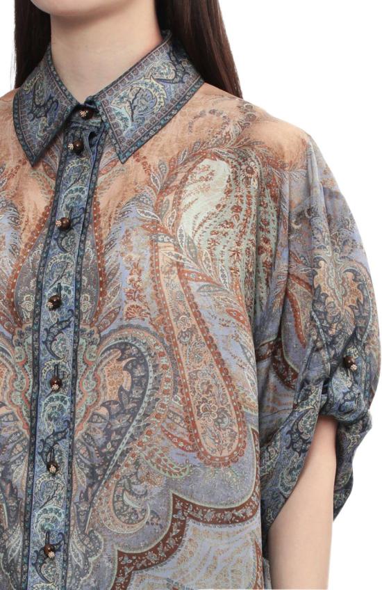 26SS 짐머만 블라우스 8624TRS262TAPESTRYBLUE - ZIMMERMANN