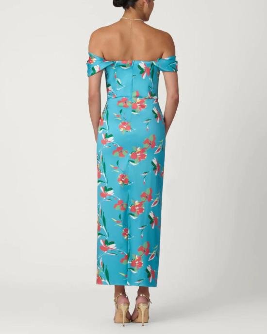  쇼산나 롱 원피스 쇼샨나 칼더 드레스 씨 블루 멀티 - SHOSHANNA