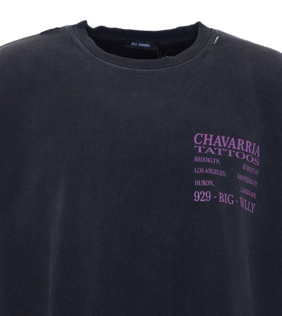 26SS 윌리 차바리아 반팔 티셔츠 WCJSY0178 001 Black - WILLY CHAVARRIA