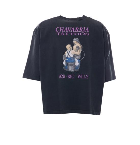 26SS 윌리 차바리아 반팔 티셔츠 WCJSY0178 001 Black - WILLY CHAVARRIA