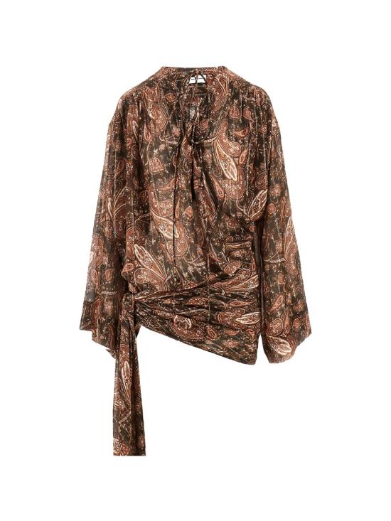 26SS 안다마네 숏 원피스 TM190125B TNV143873 Marrone