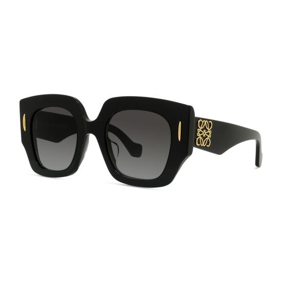  로에베 안경 LW40129 U 아나그램 01 B 아세테이트 선글라스 블랙 - LOEWE