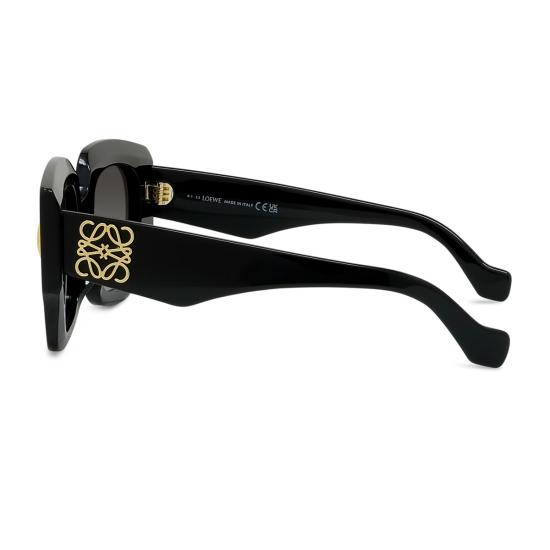  로에베 안경 LW40129 U 아나그램 01 B 아세테이트 선글라스 블랙 - LOEWE