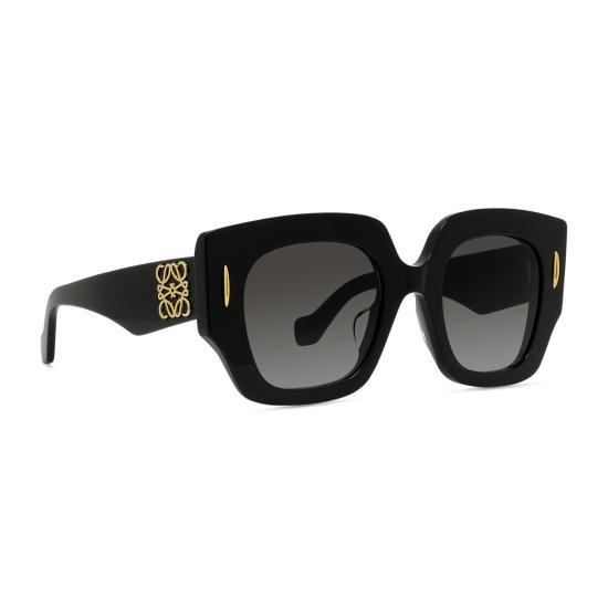  로에베 안경 LW40129 U 아나그램 01 B 아세테이트 선글라스 블랙 - LOEWE