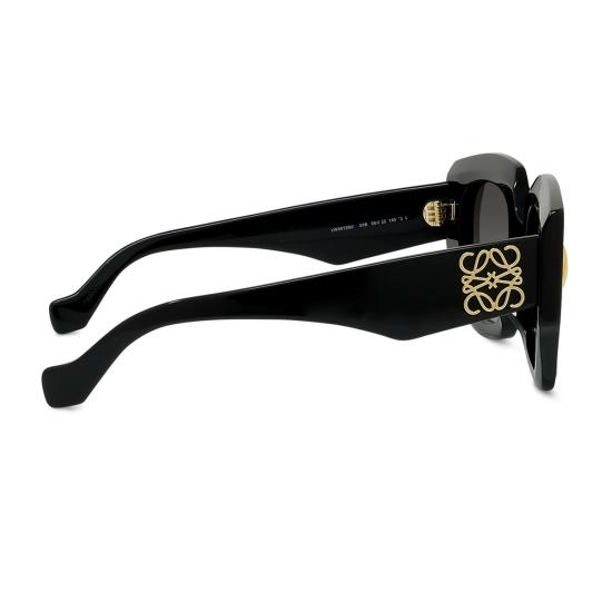  로에베 안경 LW40129 U 아나그램 01 B 아세테이트 선글라스 블랙 - LOEWE