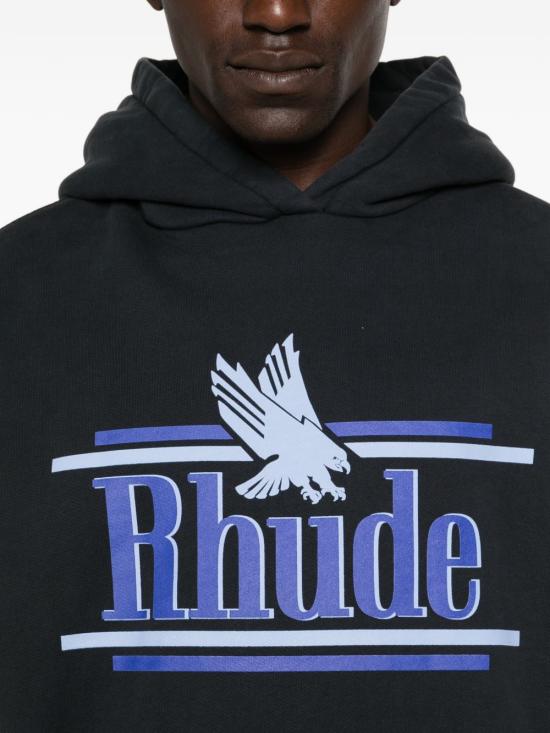 26SS 루드 후드 티셔츠 RHSS26HO01012 6194 Black - RHUDE