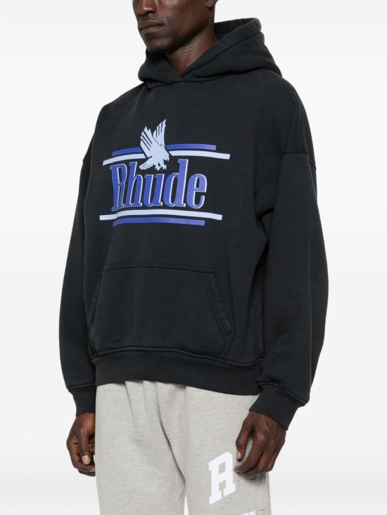 26SS 루드 후드 티셔츠 RHSS26HO01012 6194 Black - RHUDE