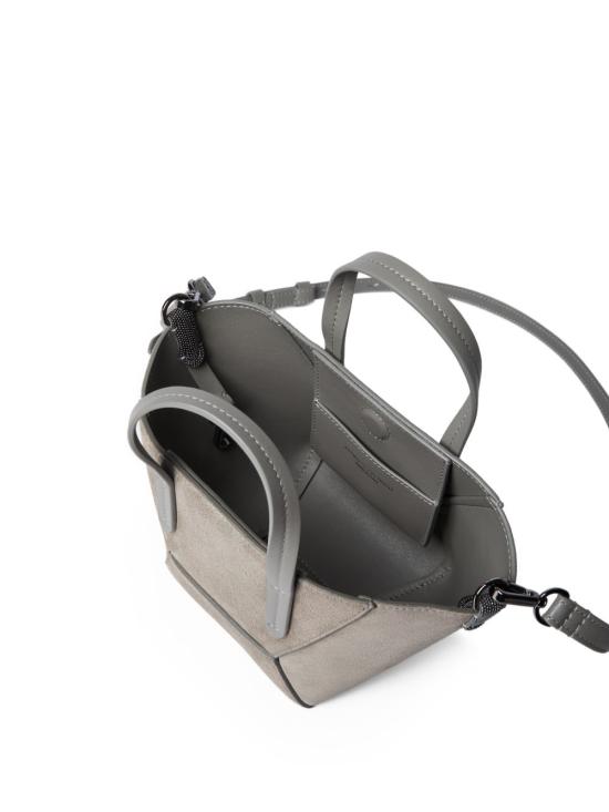 26SS 브루넬로 쿠치넬리 스웨이드 BC Duo 미니 백 MBDLD2675 C8850 Beige - BRUNELLO CUCINELLI