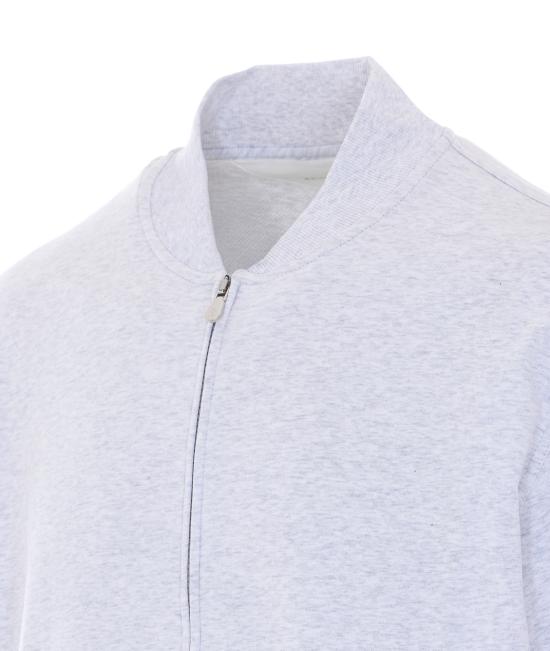 26SS 브루넬로 쿠치넬리 지퍼 디테일 테크노 코튼 플리스 MW8639072G C3657 Grey - BRUNELLO CUCINELLI
