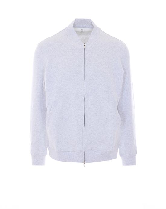 26SS 브루넬로 쿠치넬리 지퍼 디테일 테크노 코튼 플리스 MW8639072G C3657 Grey