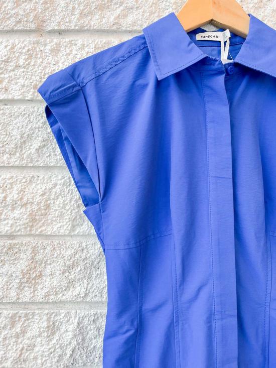  조나단 심카이 숏 원피스 클레미 코튼 미니 드레스 블루베리 - JONATHAN SIMKHAI