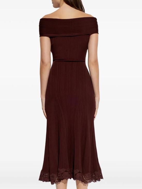 26SS 셀프 포트레이트 미디 원피스 SS26089MBUBURGUNDY Burgundy - SELF PORTRAIT