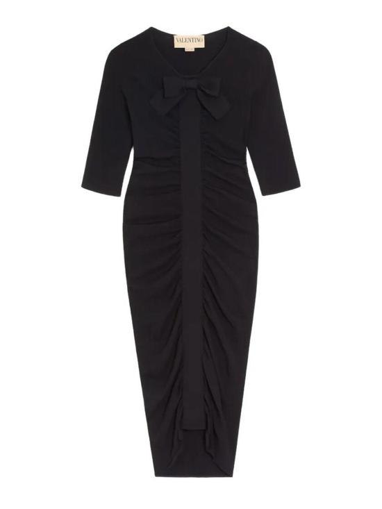26SS 발렌티노 가라바니 미디 원피스 8B0KD15LA8N0NO Black