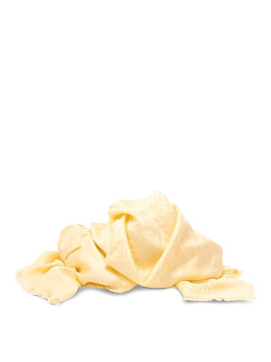 26SS 펜디 오가닉 실크 울 FF 숄 FXT069AJW7F1WNP White