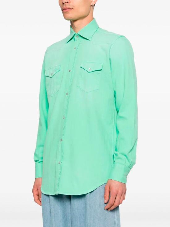 26SS 사르토리오 긴팔 셔츠 SCC0001SH445915002 Green - SARTORIO