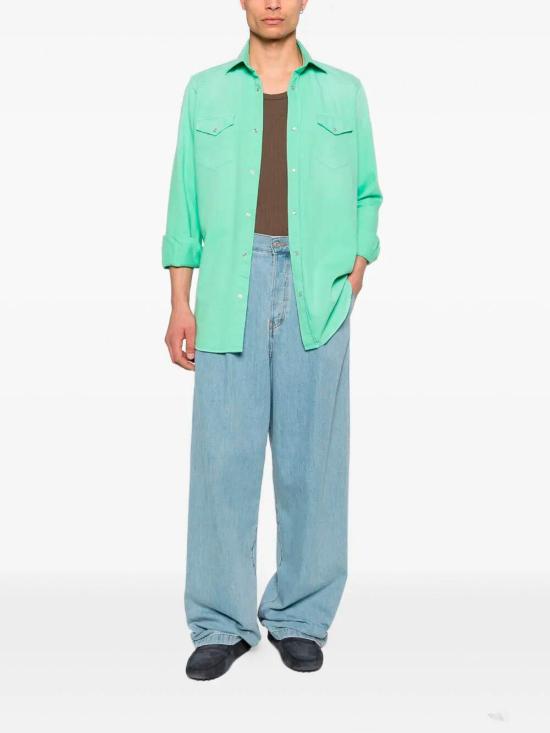 26SS 사르토리오 긴팔 셔츠 SCC0001SH445915002 Green - SARTORIO