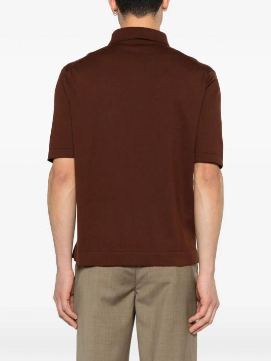 26SS 피아젠차 폴로 티셔츠 M1140018001170 Dark Brown - PIACENZA 1733