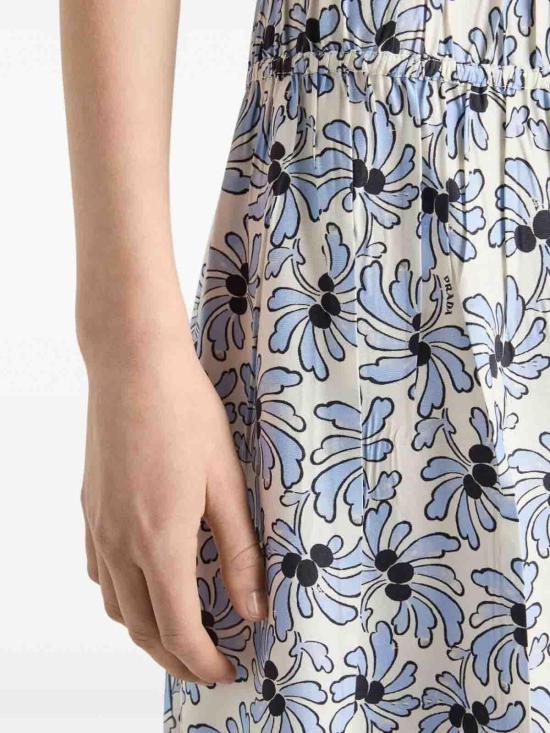 26SS 프라다 미디 원피스 P3R68H19B0SOOOF0076 Light Blue - PRADA