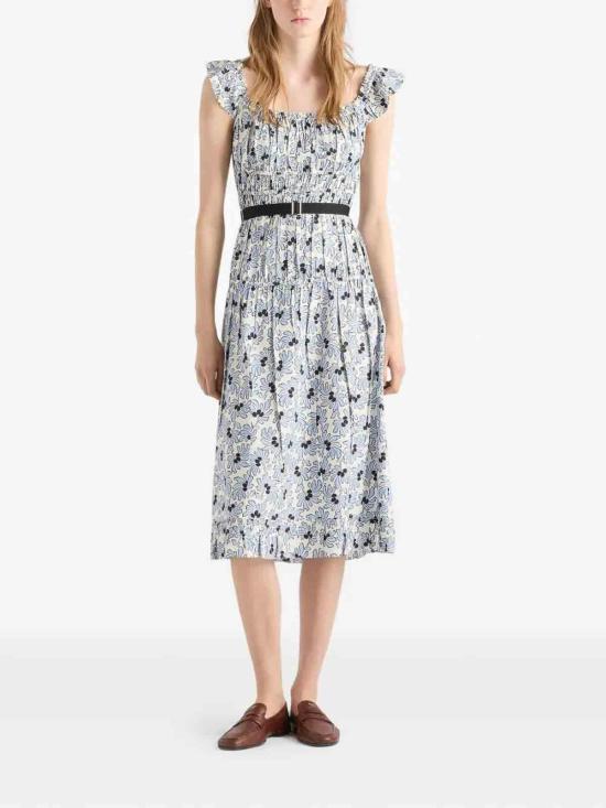 26SS 프라다 미디 원피스 P3R68H19B0SOOOF0076 Light Blue - PRADA