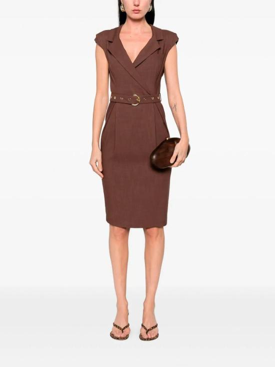 26SS 핑코 미디 원피스 106565A2W6L78 Brown - PINKO