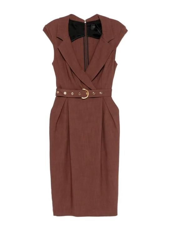 26SS 핑코 미디 원피스 106565A2W6L78 Brown