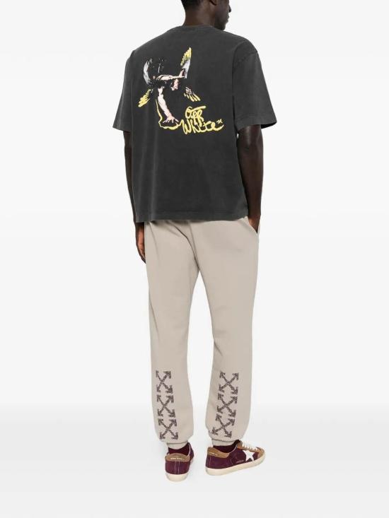 26SS 오프화이트 트레이닝/조거 팬츠 OMCH057S26FLE0012050 Taupe - OFF WHITE