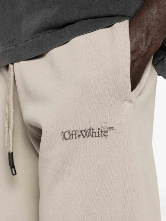 26SS 오프화이트 트레이닝/조거 팬츠 OMCH057S26FLE0012050 Taupe - OFF WHITE