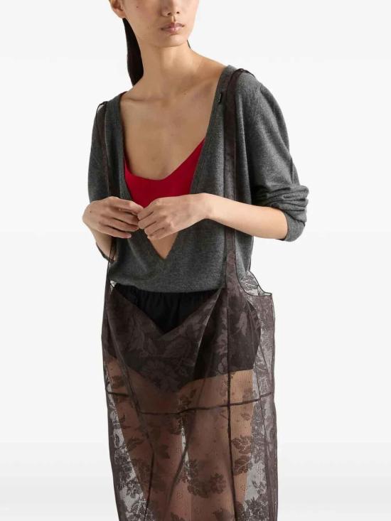 26SS 프라다 긴팔 티셔츠 P24C3G19VKSOOOF0480 Dark Grey - PRADA