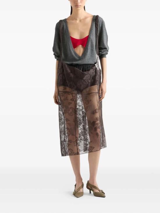 26SS 프라다 긴팔 티셔츠 P24C3G19VKSOOOF0480 Dark Grey - PRADA