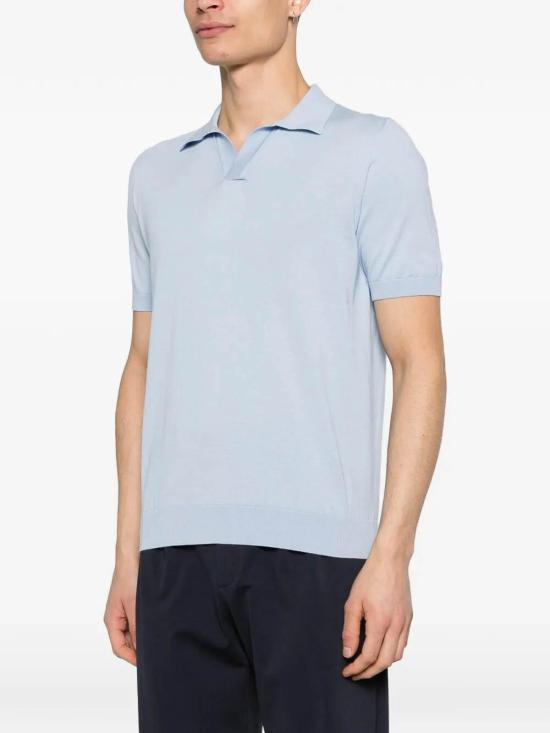 26SS 피아젠차 폴로 티셔츠 M1540001001610 Light Blue - PIACENZA 1733