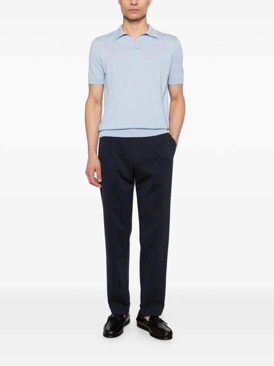 26SS 피아젠차 폴로 티셔츠 M1540001001610 Light Blue - PIACENZA 1733