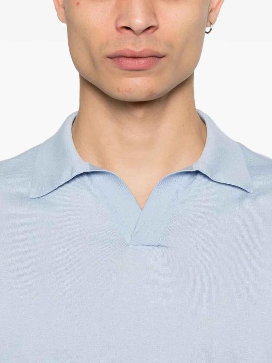 26SS 피아젠차 폴로 티셔츠 M1540001001610 Light Blue - PIACENZA 1733
