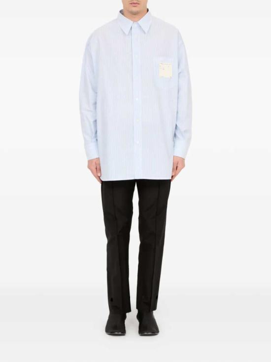 26SS MM6 메종마르지엘라 긴팔 셔츠 SH2DT0048M35874 001F WHITE LIGHT BLUE - MM6 MAISON MARGIELA