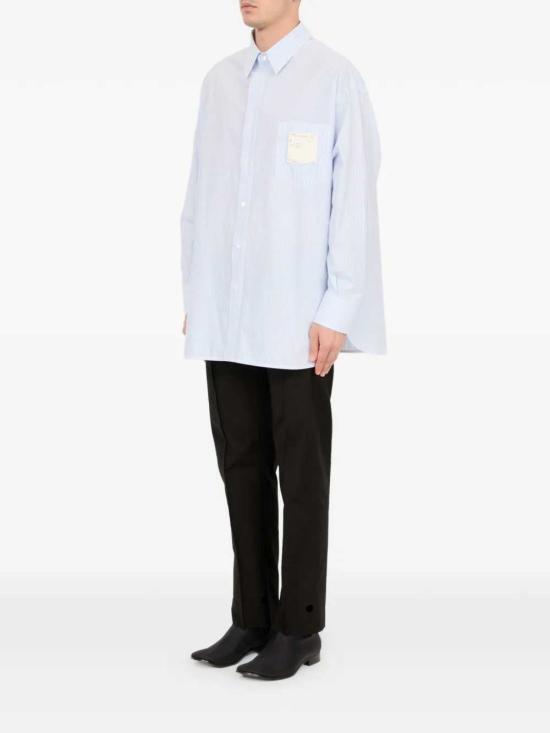 26SS MM6 메종마르지엘라 긴팔 셔츠 SH2DT0048M35874 001F WHITE LIGHT BLUE - MM6 MAISON MARGIELA