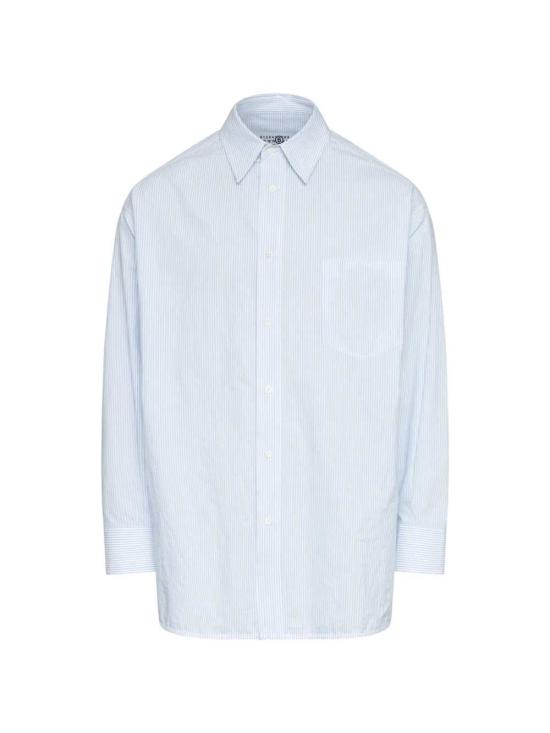 26SS MM6 메종마르지엘라 긴팔 셔츠 SH2DT0048M35874 001F WHITE LIGHT BLUE