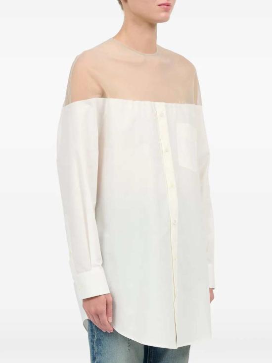 26SS MM6 메종마르지엘라 셔츠 S62NH0053M35256 101 OFF WHITE - MM6 MAISON MARGIELA
