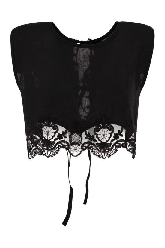 26SS 마우리치오 미코노스 민소매 티셔츠 W08370881 BLACK