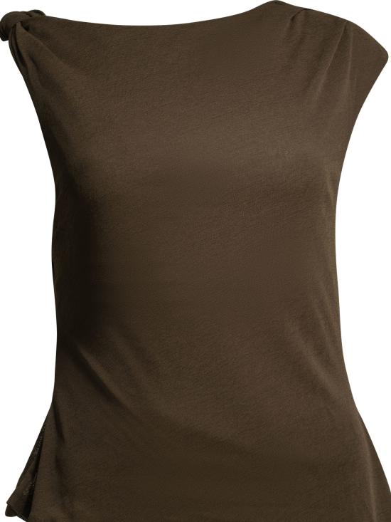 26SS 가니 미디 원피스 A1030487ZWX BROWN - GANNI